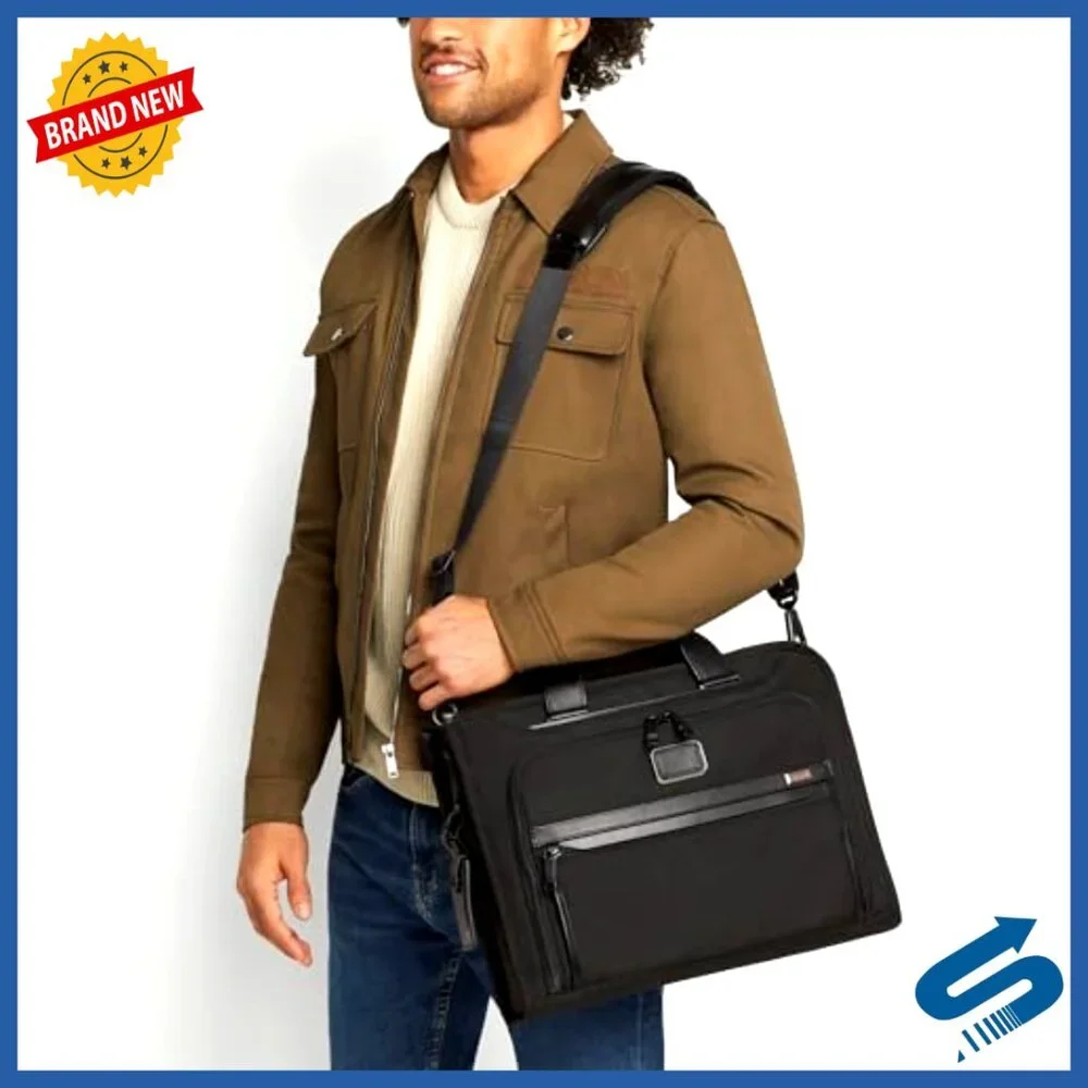 Slim Professional Portfolio Briefcase with Padded Tablet Pocket